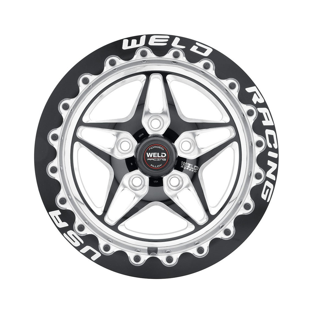 Weld S81 17x10 / 5x4.75 BP/ 7.2in. BS (43mm Offset) Black Wheel 3.18 ID (High Pad) - Single Beadlock - DTX Performance