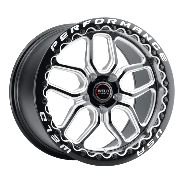 Weld Racing 17x10 Laguna Bead Lock 5x120 ET42 BS7.15 Gloss BLK MIL DIA 78.1