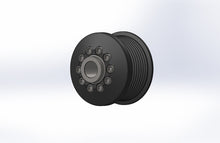 Load image into Gallery viewer, 2.55&quot; 8 Rib ZPE GripTec® 2pc MKII LSA L2V Black Pulley &amp; Hub Kit GripTec