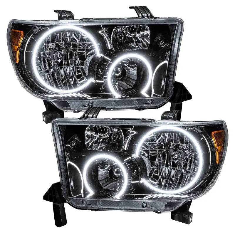 Oracle 07-11 Toyota Tundra Pre-Assembled Headlights - Black Housing - ColorSHIFT w/ BC1 Controller - DTX Performance