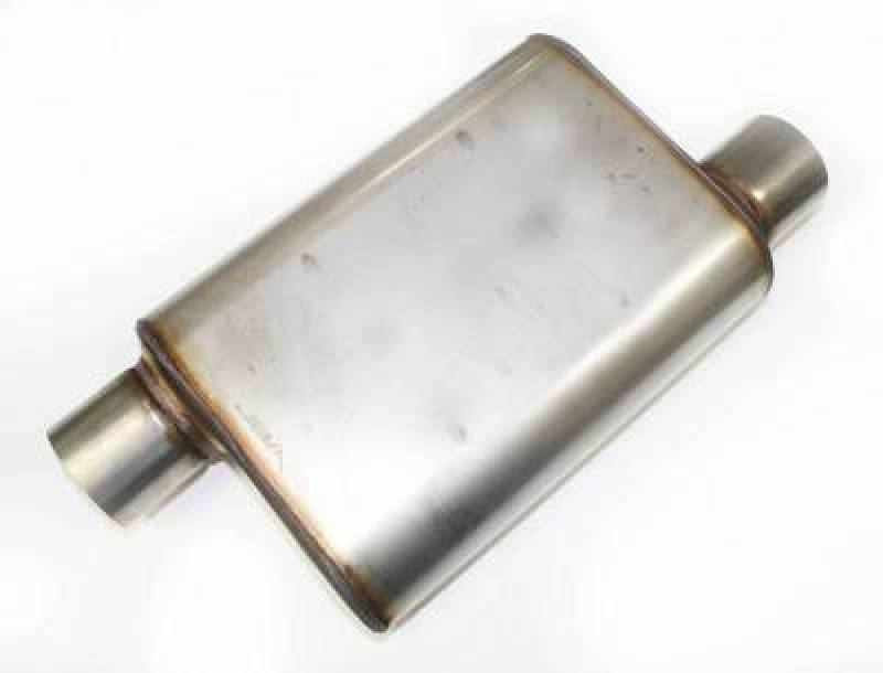 JBA Universal Chambered Style 304SS Muffler 13x9.75x4in 3in Inlet Diameter Offset/Offset - DTX Performance