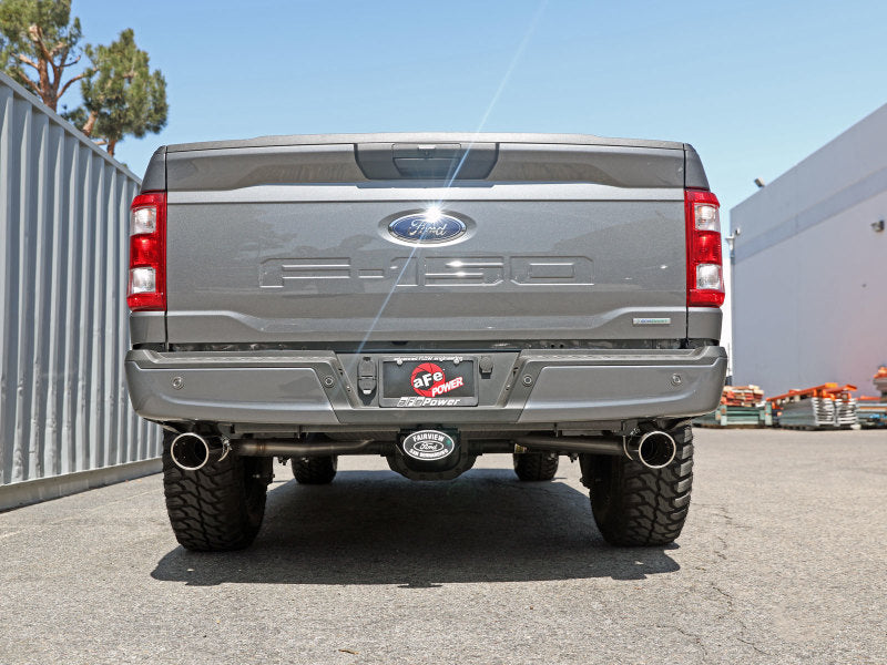 aFe Vulcan 3in 304 SS Cat-Back Exhaust 2021 Ford F-150 V6 2.7L/3.5L (tt)/V8 5.0L w/ Polished Tips - DTX Performance