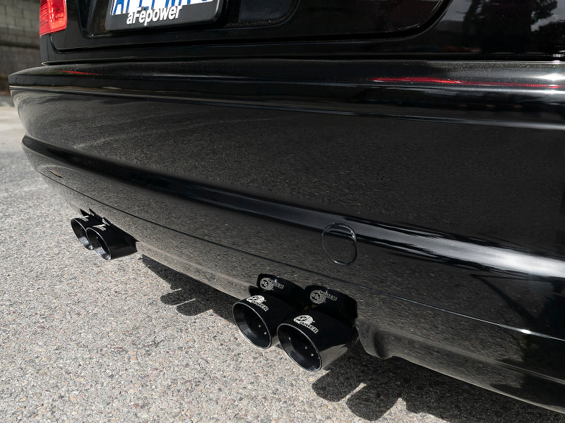 aFe MACH ForceXP 2.5 IN 304 Stainless Steel Cat-Back Exhaust System w/ Black Tips 01-06 BMW M3 (E46) - DTX Performance