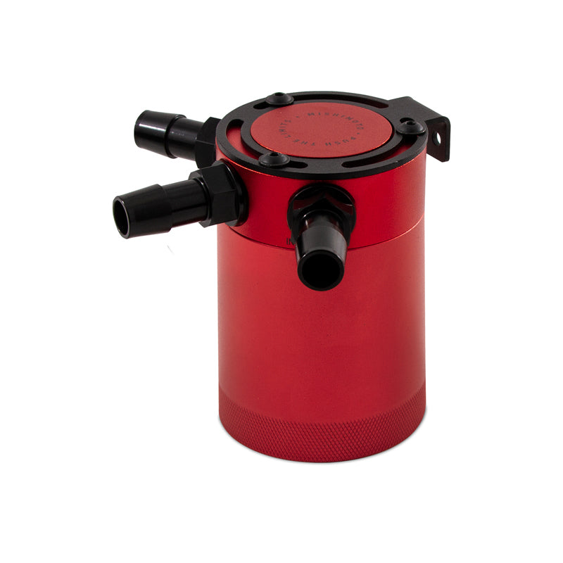 Mishimoto Compact Baffled Oil Catch Can 3-Port - Red - DTX Performance