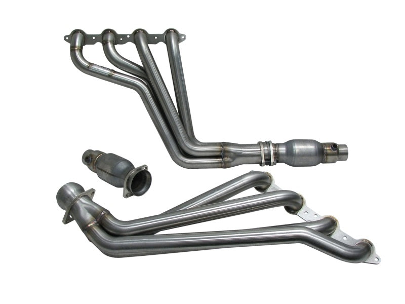 BBK 10-15 Camaro LS3 L99 Long Tube Exhaust Headers With Converters - 1-3/4 304 Stainless - DTX Performance