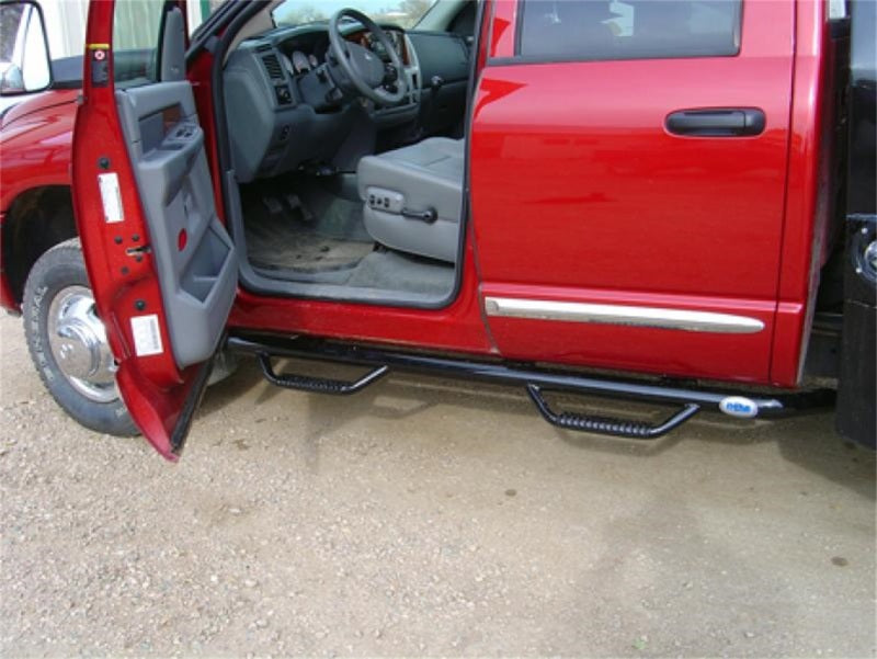 N-Fab Nerf Step 02-08 Dodge Ram 1500/2500/3500 Quad Cab 4 Door - Gloss Black - Cab Length - 3in - DTX Performance