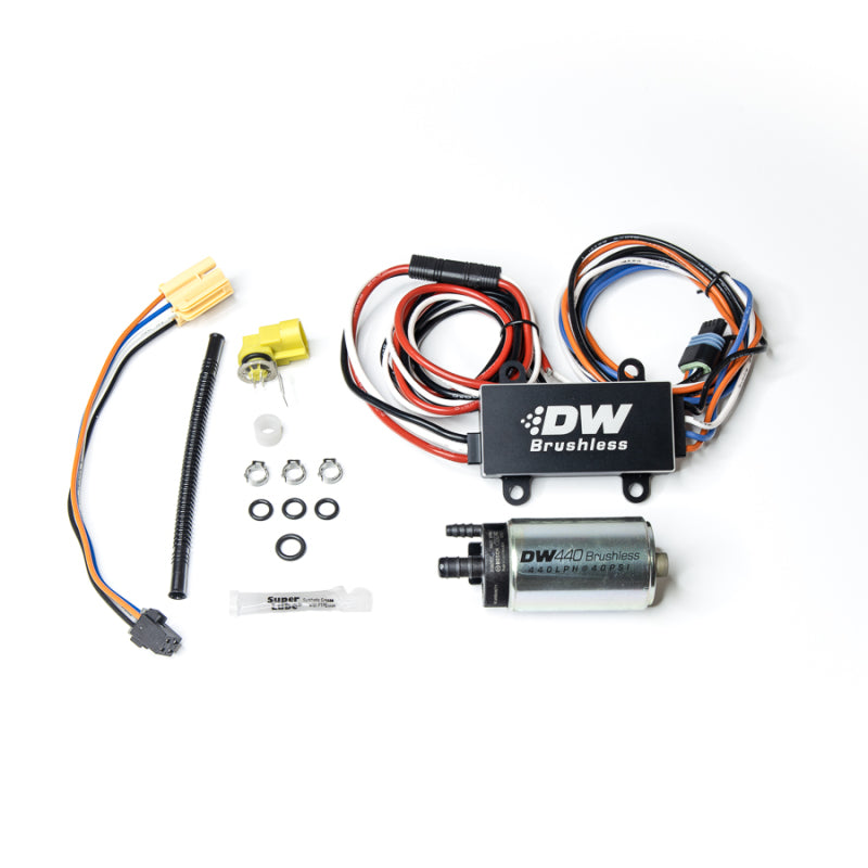 DeatschWerks 16+ Chevy Camaro 440lph In-Tank Brushless Fuel Pump w/9-0902 Instl kit/C102 Controller - DTX Performance