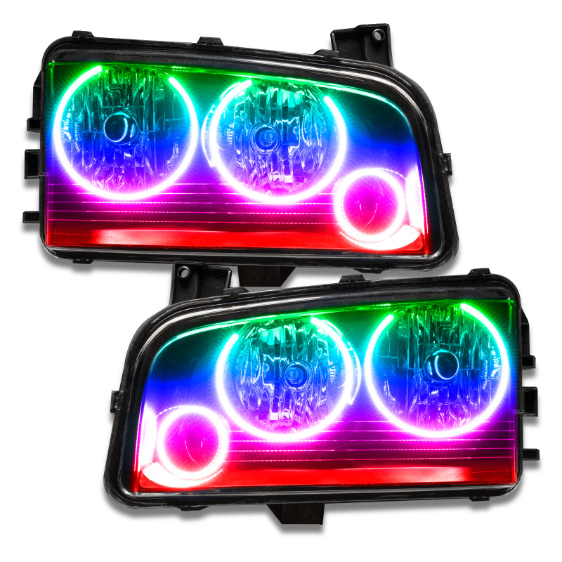 Oracle 05-10 Dodge Charger SMD HL (Non-HID) - Triple Halo - ColorSHIFT w/o Controller - DTX Performance