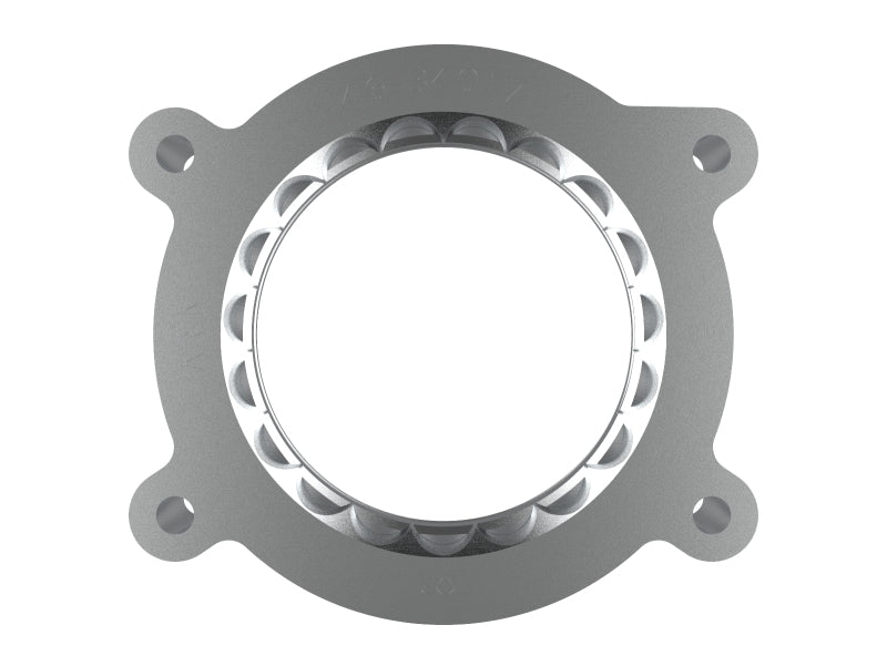 aFe 2020 Vette C8 Silver Bullet Aluminum Throttle Body Spacer Works w/ Factory Intake Only - Silver - DTX Performance