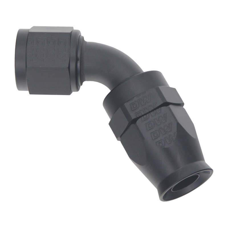 DeatschWerks 10AN Female Flare Swivel 60-Degree Hose End PTFE - Anodized Matte Black - DTX Performance