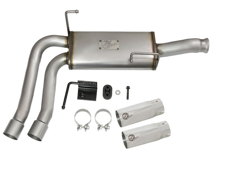 aFe Rebel Series CB Middle-Side Exit SS Exhaust w/ Polished Tips 09-16 GM Silverado/Sierra V6/V8 - DTX Performance