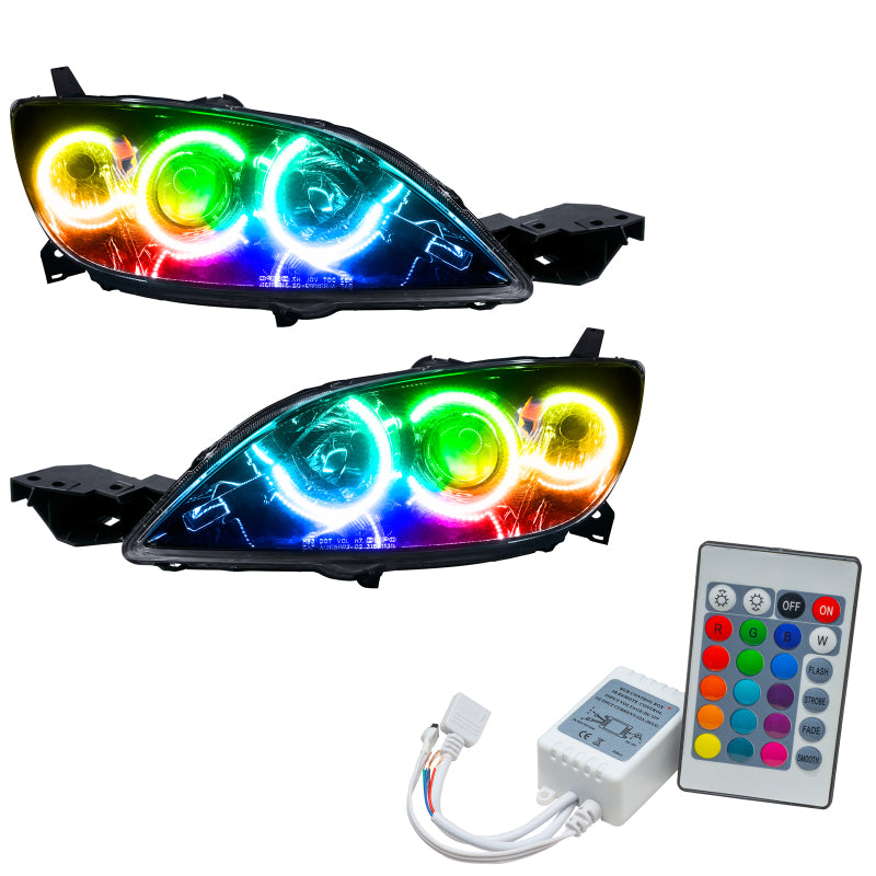 Oracle 04-09 Mazda 3 SMD HL - Hatchback - Halogen Style - ColorSHIFT w/ Simple Controller - DTX Performance