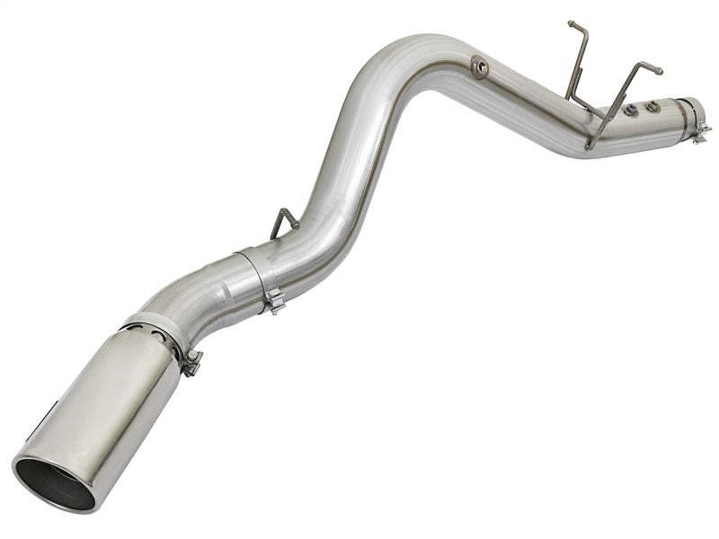 aFe ATLAS 5in DPF-Back Aluminized Steel Exhaust System w/Polished Tips 2017 GM Duramax 6.6L (td) L5P - DTX Performance