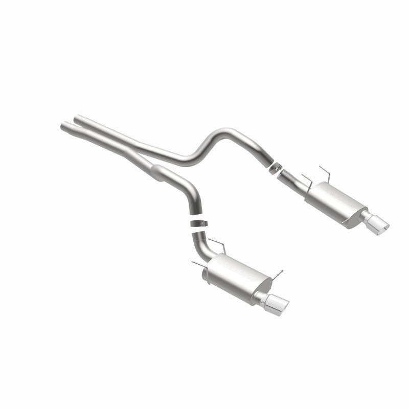 MagnaFlow 13 Ford Mustang Dual Split Rear Exit Stainless Cat Back Performance Exhaust (Street) - DTX Performance