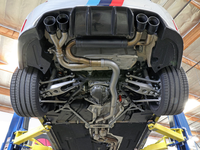 aFe MACHForce XP Exhausts Cat-Back SS 19-21 BMW M2 Competition L6-3.0L w/Carbon Fiber Tips - DTX Performance