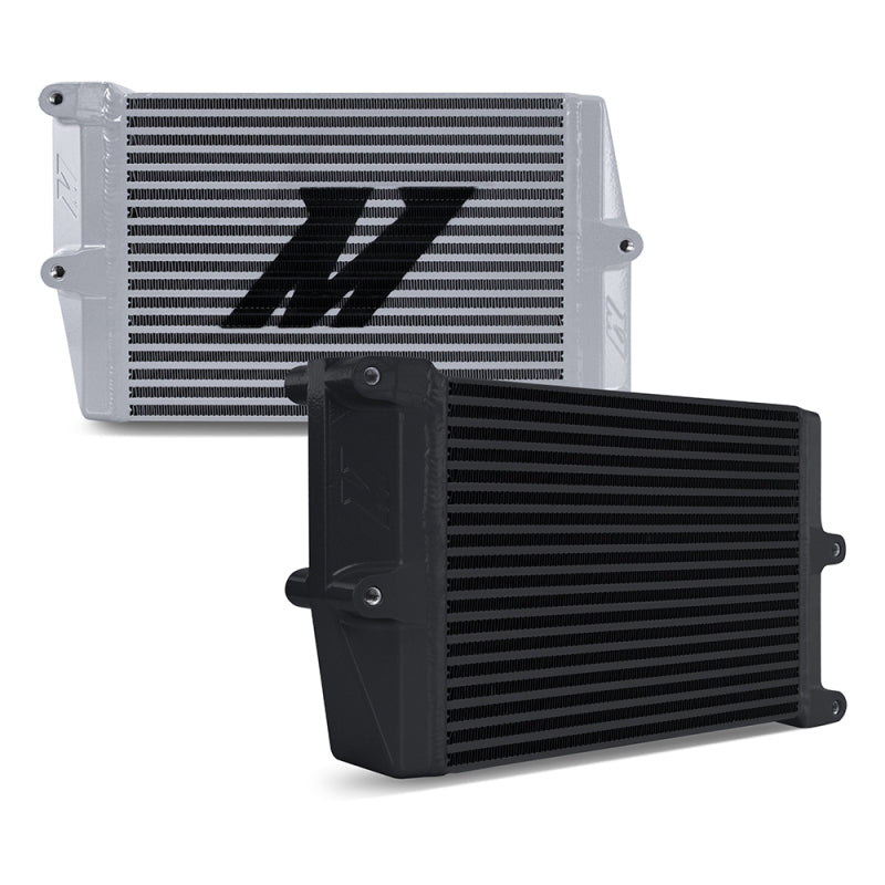 Mishimoto Heavy-Duty Oil Cooler - 10in. Opposite-Side Outlets - Silver - DTX Performance