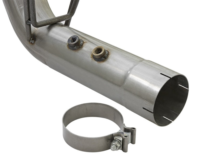 aFe LARGE BORE-HD 4in 409-SS DPF-Back Exhaust w/Dual Black Tips 2017 GM Duramax V8-6.6L (td) L5P - DTX Performance