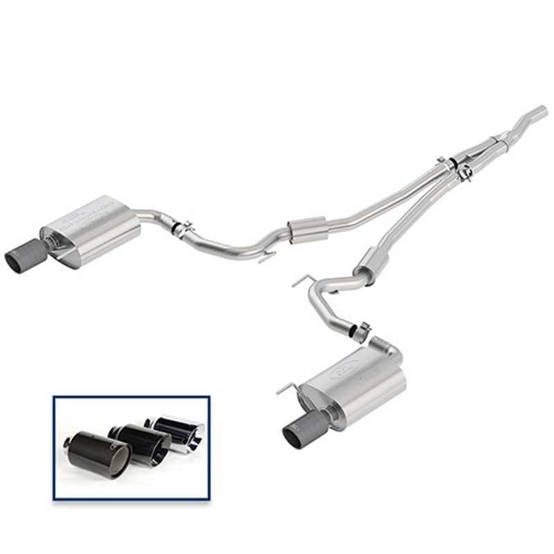 Ford Racing 18+ Mustang 2.3L EcoBoost Cat-Back Sport Exhaust System w/Carbon Fiber Tips - DTX Performance