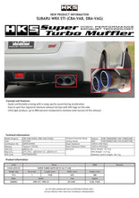 Load image into Gallery viewer, HKS SUPER TURBO MUFFLER  Ti Subaru VAB WRX STI/VAG WRX S4 - DTX Performance