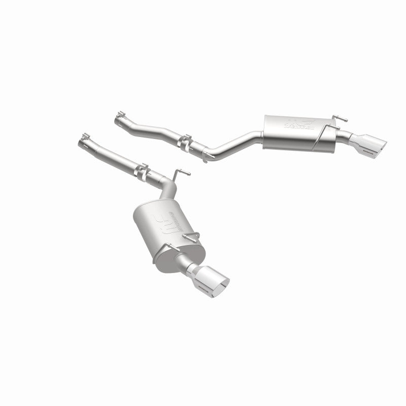 MagnaFlow Axle-Back Stainless Dual Split 4in Polished Tips 10-15 Chevrolet Camaro Convert. 3.6L V6 - DTX Performance