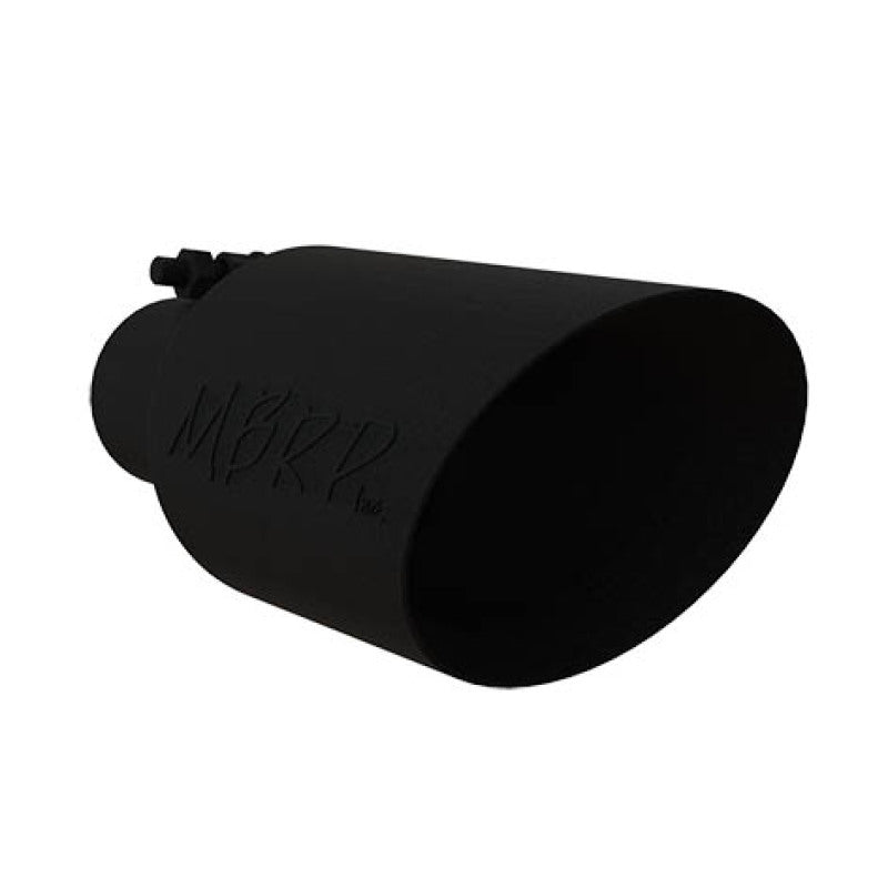 MBRP Universal Dual Wall Angle Rolled End Tip 4-1/2in OD / 2-1/2in Inlet / 11in Length - Black - DTX Performance