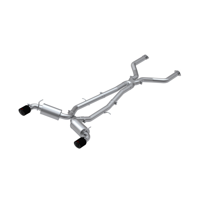 MBRP 17-19 Infiniti Q60 3.0L RWD/AWD Cat Back Dual Rear w/ Carbon Fiber Tips - DTX Performance