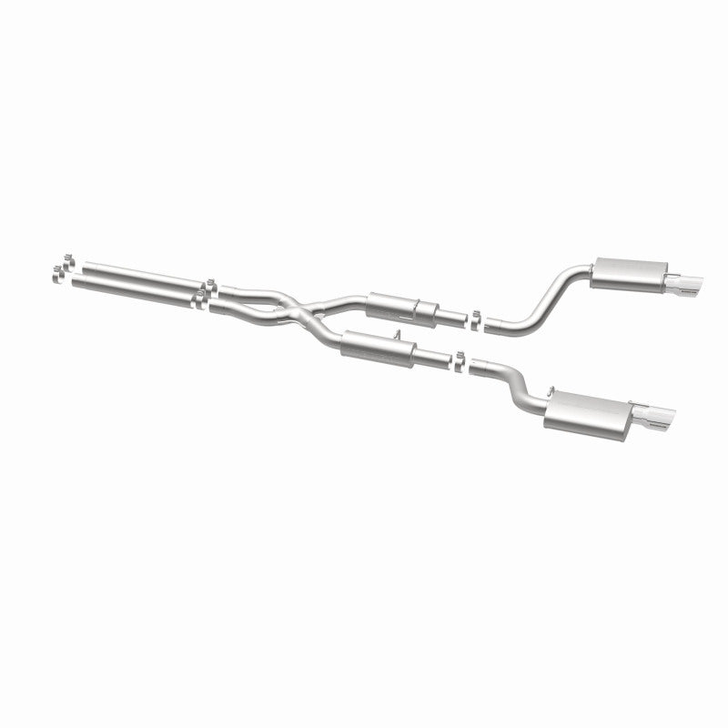 MagnaFlow 11-12 Dodge Charger SRT-8 Hemi Dual Split Rear Exit Stainless Cat-Back Performance Exhaust - DTX Performance