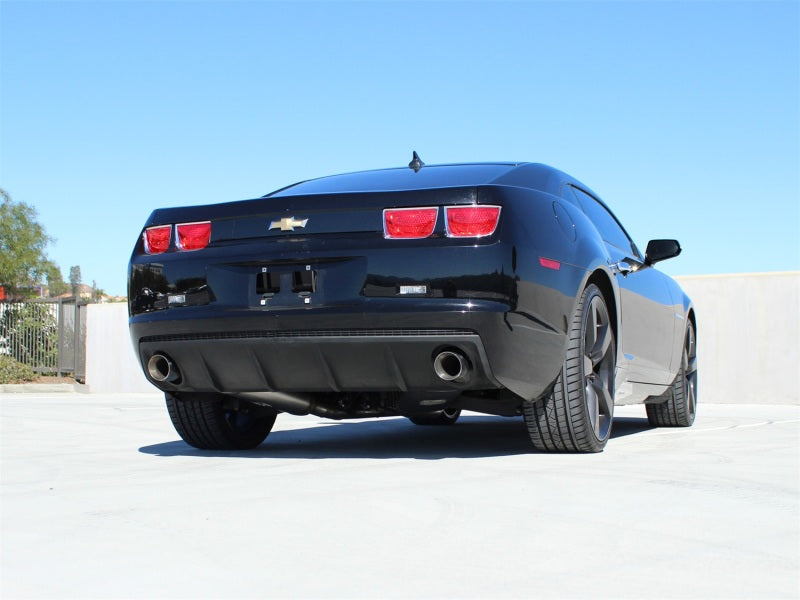 aFe MACHForce XP Exhaust 2.5in Stainless Steel CB/10-13 Chevy Camaro V6-3.6L (td) (gloss blk tip) - DTX Performance