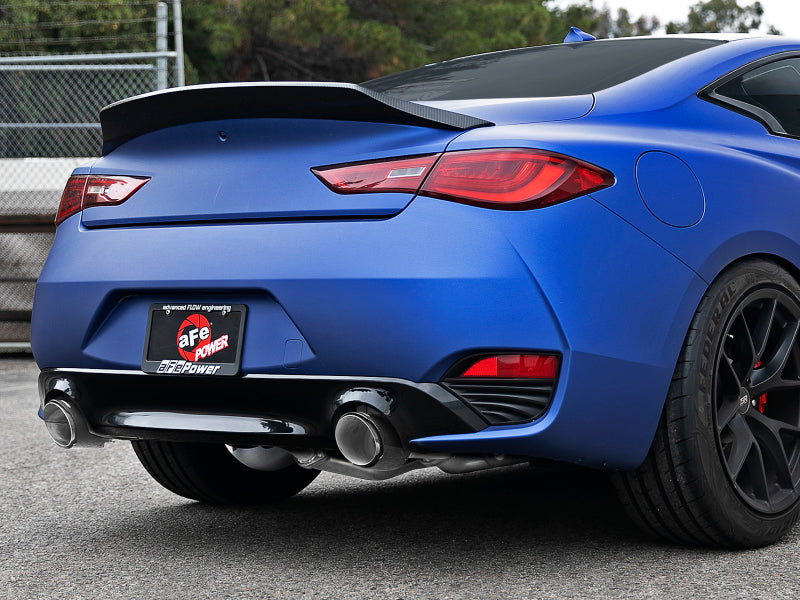 aFe POWER Takeda 2.5in 304 SS Axle-Back Exhaust w/ Carbon Fiber Tips 17-19 Infiniti Q60 V6-3.0L (tt) - DTX Performance