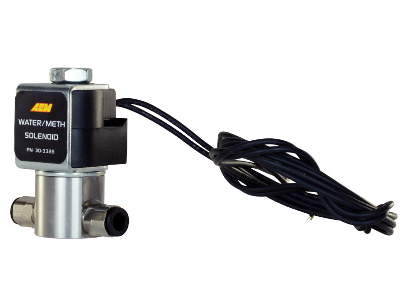 AEM Water/Methanol Injection System - High-Flow Low-Current WMI Solenoid - 200PSI 1/8in-27NPT In/Out - DTX Performance