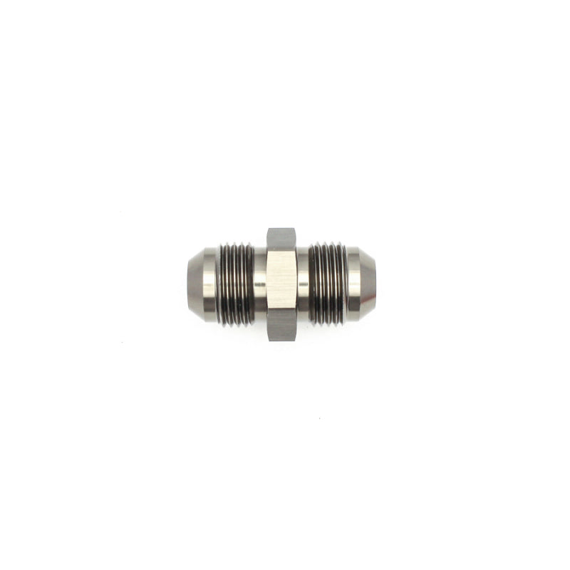 DeatschWerks 8AN Male Flare to 8AN Male Flare Coupler - Anodized Matte Black - DTX Performance