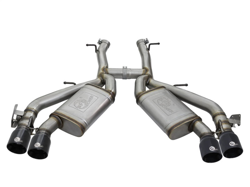 aFe MACHForce XP 3in 304 SS Axle-Back Exhaust Dual Exhaust (NPP) w/ Black Tips 16-17 Camaro SS V8 - DTX Performance