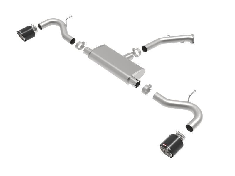 aFe Takeda 2.5in 409 SS Axle-Back Exhaust System Carbon Fiber 18-20 Hyundai Elantra GT L4-1.6L(t) - DTX Performance