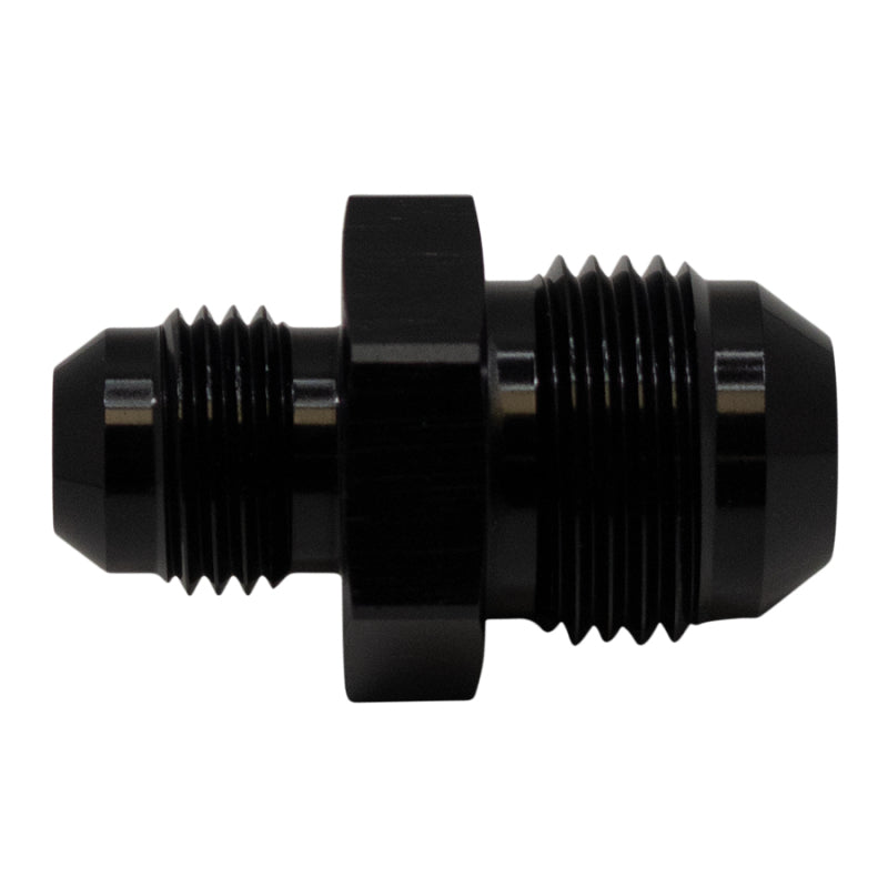 DeatschWerks 8AN Male Flare to 6AN Male Flare Reducer Straight - Anodized Matte Black - DTX Performance