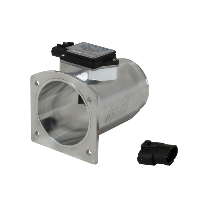 BBK 94-95 Mustang 5.0 Mass Air Meter 76mm 19 lb Inj. Cold Air Calibration CNC Billet Housing - DTX Performance