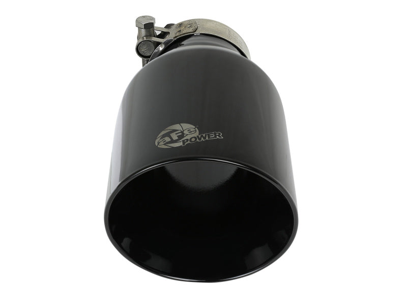 aFe MACH Force-Xp 409 SS Clamp-On Exhaust Tip 2.5in. Inlet / 4.5in. Outlet / 9in. L - Black - DTX Performance