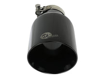 Load image into Gallery viewer, aFe MACH Force-Xp 409 SS Clamp-On Exhaust Tip 2.5in. Inlet / 4.5in. Outlet / 9in. L - Black - DTX Performance