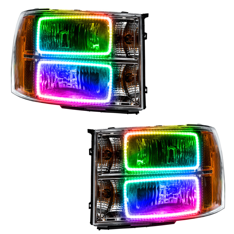 Oracle 07-13 GMC Sierra SMD HL - Square Ring Design - ColorSHIFT - DTX Performance