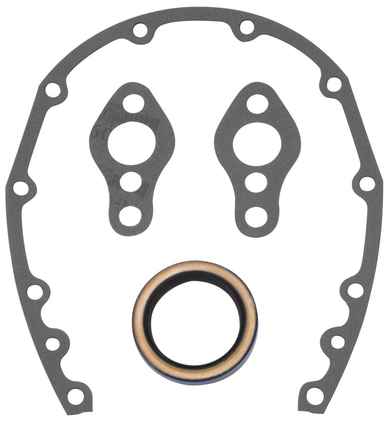 Edelbrock SBC Timing Cover Gasket And Oil Seal Kit - DTX Performance