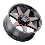 Weld Off-Road W110 20X10 Retaliate 6X135 6X139.7 ET13 BS6.00 Gloss Black MIL Red 106.1