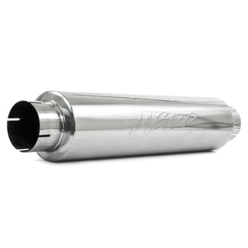 MBRP Universal Quiet Tone Muffler 4in Inlet/Outlet 24in Body 6in Dia 30in Overall T409 - DTX Performance