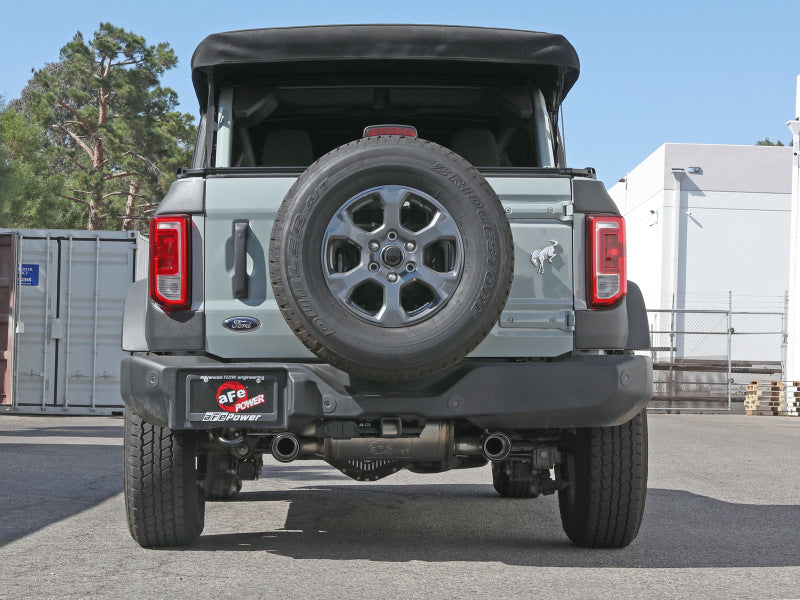 aFe Vulcan 3in 304 SS Axle-Back Exhaust 2021 Ford Bronco L4-2.3L (t)/V6-2.7L (tt) w/ Carbon Tips - DTX Performance