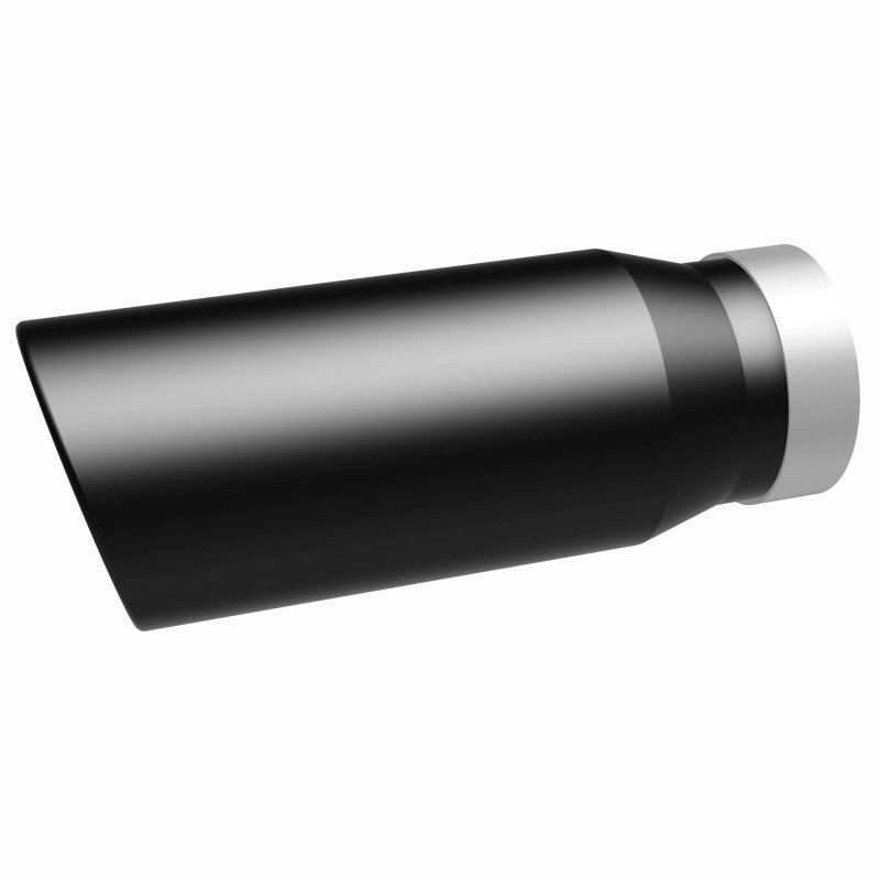 MagnaFlow Tip Stainless Black Coated Single Wall Round Single Outlet 5in Dia 4in Inlet 13in L - DTX Performance