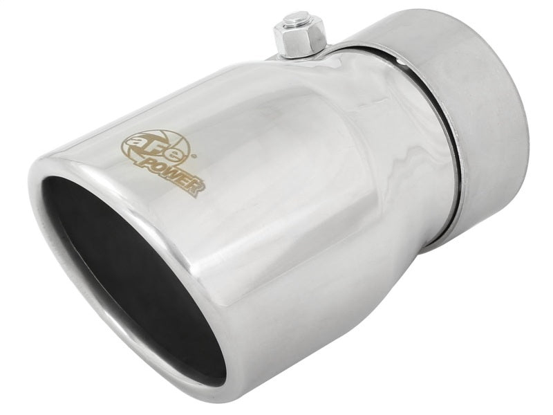 aFe MACH Force-Xp 2.5in Inlet x 3-1/2in Outlet x 6in Length 2.5in 304 Stainless Steel Exhaust Tip - DTX Performance