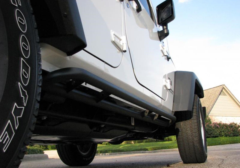 N-Fab RKR Rails 07-17 Jeep Wrangler JK 4 Door All - Tex. Black - 1.75in - DTX Performance