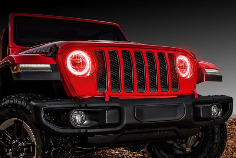 ORACLE Lighting Jeep Wrangler JL/Gladiator JT LED Surface Mount Headlight Halo Kit - DTX Performance