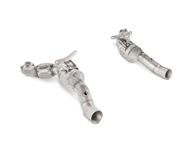 Akrapovic 16-17 Ferrari 488 GTB/488 Spyder Link Pipe Set w/ Cat (SS) - DTX Performance