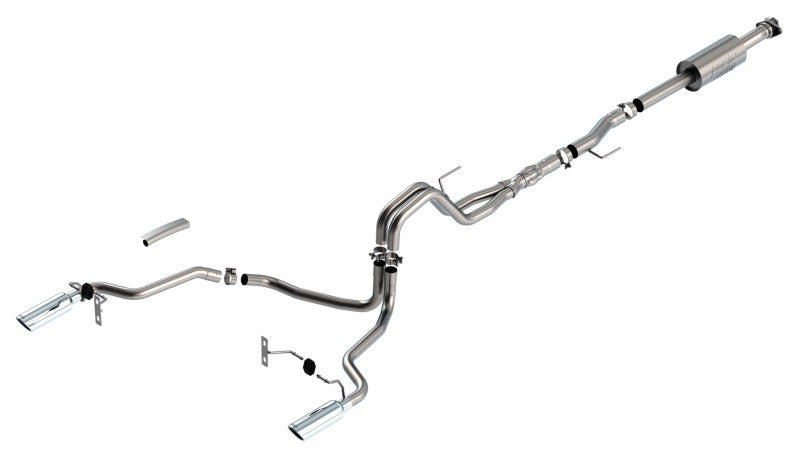 Borla F-150 2021 5.0L 4dr CC SB EC STB Lariat/KR/Platinum/LTD 3/2.25 SRE Cat-Back ATAK CHR Tips - DTX Performance