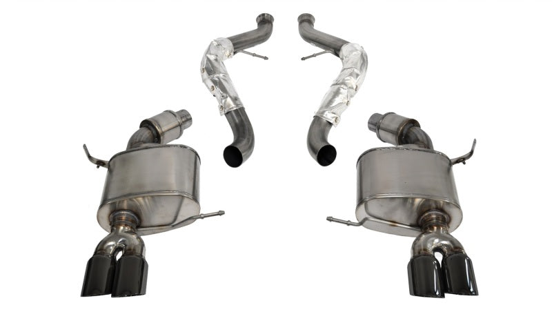 Corsa 08-12 BMW M3 Convertible E93 Black Sport Cat-Back Exhaust - DTX Performance