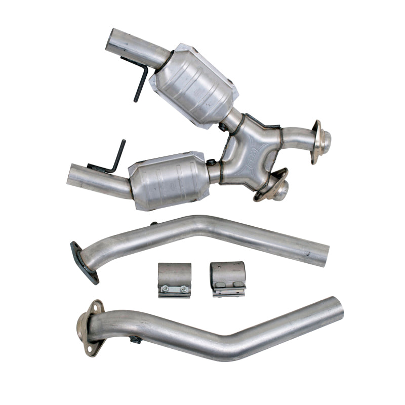 BBK 96-98 Mustang 4.6 GT High Flow X Pipe With Catalytic Converters - 2-1/2 - DTX Performance